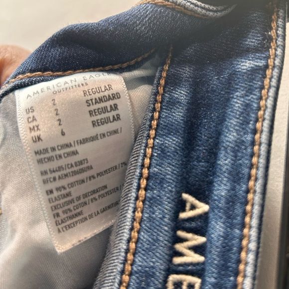 American Eagle outfitters Women’s Super Hi Rise Jegging Blue Jeans Denim size 2 - Picture 2 of 14